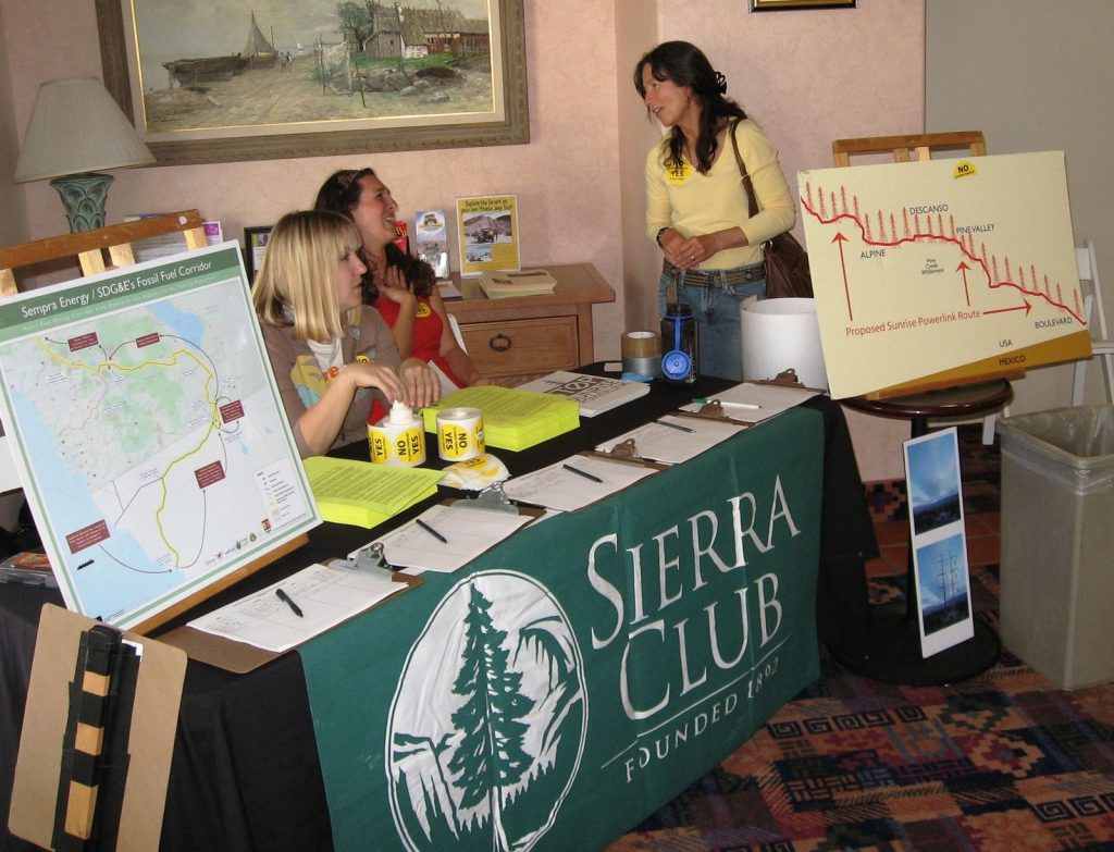 Sierra Club Info Table at CPUC hearing