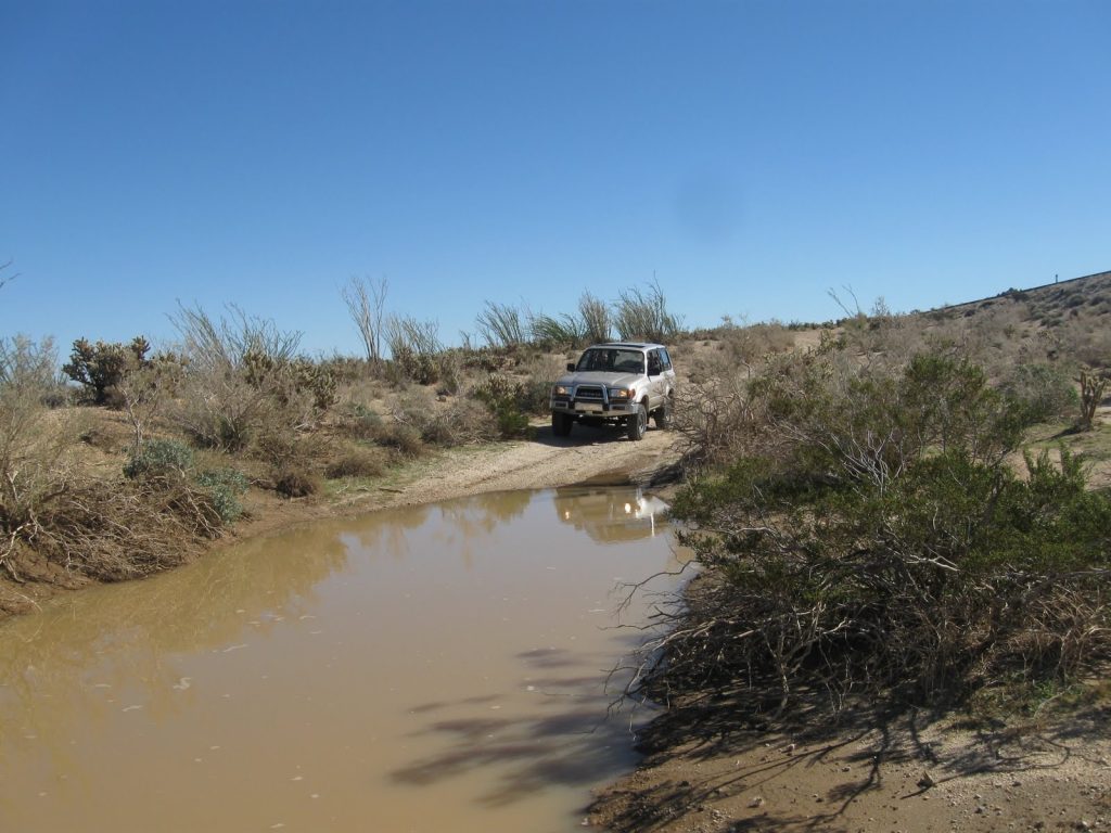 We weren't sure how deep this was so we opted to go around.